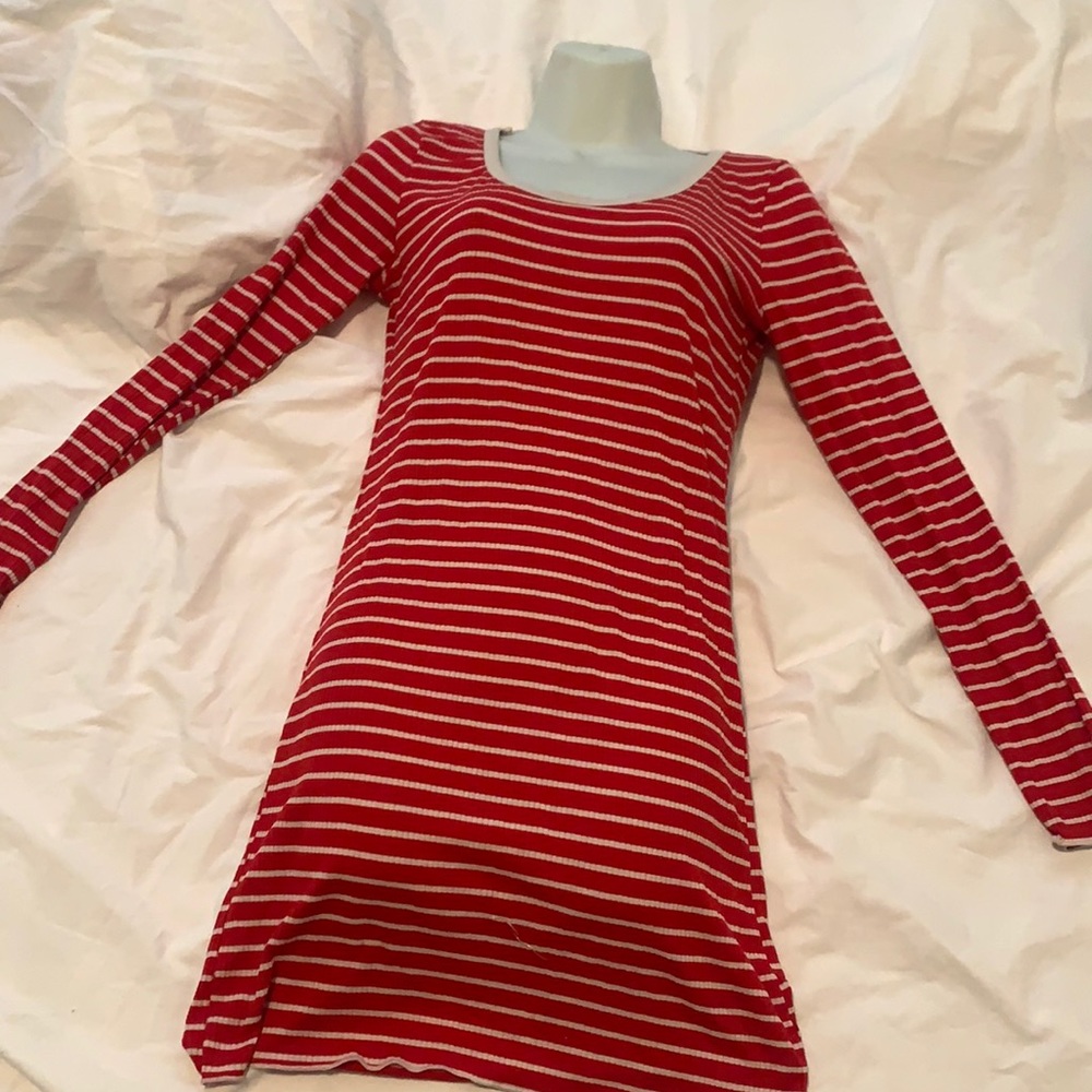 Red and white striped sweater